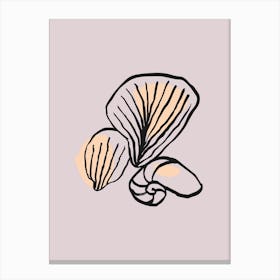 Seashells Pastel Canvas Print