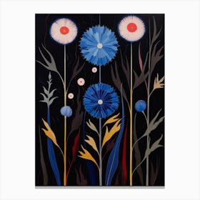 Cornflower 2 Hilma Af Klint Inspired Flower Illustration Canvas Print