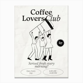 Coffee Club Kitchen | Coffee Lover’s Club | Coffee Bar 4 Canvas Print