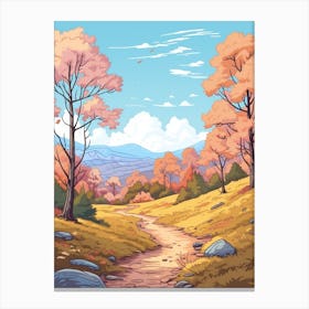 Appalachian Trail Usa 2 Hike Illustration Canvas Print