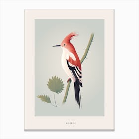 Minimalist Hoopoe 1 Bird Poster Canvas Print