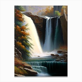 Düden Falls, Turkey Peaceful Oil Art  (2) Canvas Print