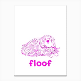 Floof Dog Poster, Fluffy Puppy Art, Dog Lover Gift, Home Decor, Shitzu Wall Art, Shih Tzu Print Canvas Print