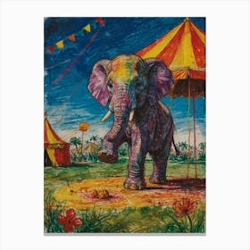 Elephant At The Circus 1 Canvas Print