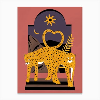 Cheetah Love Canvas Print