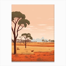 Australia 1 Travel Illustration Canvas Print