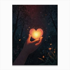 Heart In The Forest 2 Canvas Print