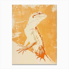 Agamas Tegus Uromastyx Block Print Lizard 4 Canvas Print