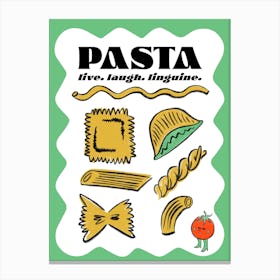 Live, Laugh, Linguine Pasta Lovers Canvas Print