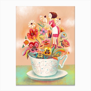 Floral Tea Scents Canvas Print