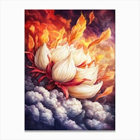 Lotus Flower In The Sky Canvas Print