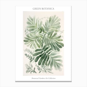 Green Botanica Collection 1 Canvas Print