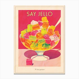 Winegums Candy Sweets Retro Advertisement Style 3 Poster Canvas Print