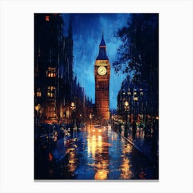 Fantasy Rainy Night In London 21 Canvas Print