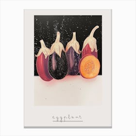 Art Deco Eggplant Poster Canvas Print