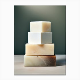 Stacked Soap Bars, Stone Art Canvas Print