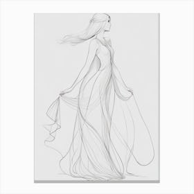 Woman In A Dress Canvas Print