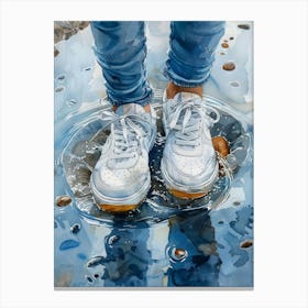 Shoes In Water 1 Canvas Print