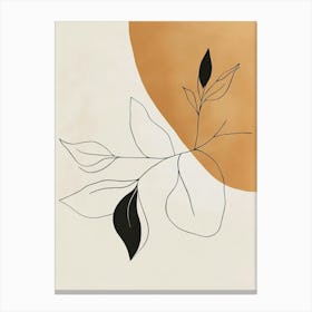 Abstract Leaf Painting Canvas Print