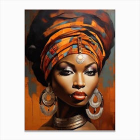 African Beauty Woman Canvas Print