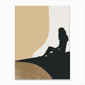 Neutral abstract woman Canvas Print