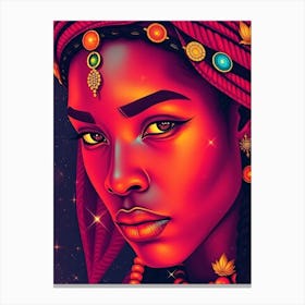 Nubian Princess - Vivid Light Illustration Leinwandbild