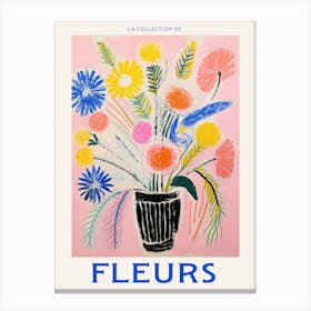 French Flower Poster Everlasting Flower Canvas Print
