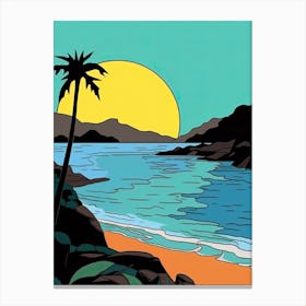 Minimal Design Style Of Seychelles 3 Canvas Print