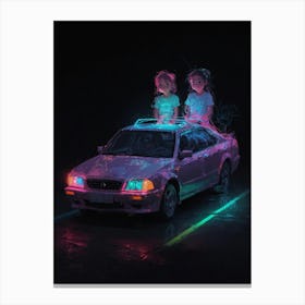 Neon Car 6 Canvas Print