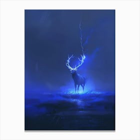 Lightning Deer Canvas Print