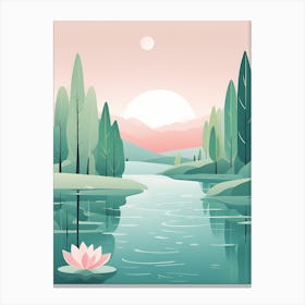 The Lake 6 VECTOR ART Canvas Print