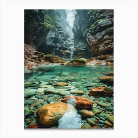 Water In A Cave Canvas Print