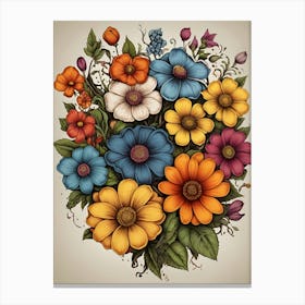 Bouquet Of Flowers 4 Canvas Print