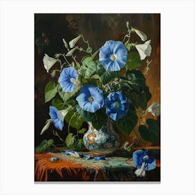 Baroque Floral Still Life Morning Glory 1 Canvas Print