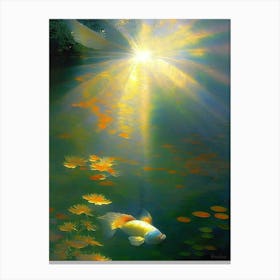 Chagoi Koi Fish Monet Style Classic Painting Canvas Print