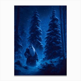 Santa Claus In The Forest Canvas Print