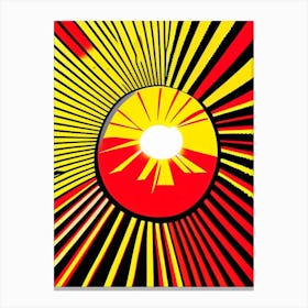 Red Giant Bright Comic Space Canvas Print