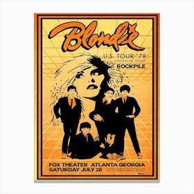 Qtpl Vintage Music Blondie Band Rock Punk Decorative Painting Canvas Wall Art Living Room Posters Canvas Print