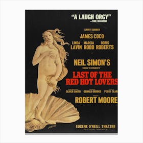 Last Of The Red Hot Lovers Theatre Poster 1969 Canvas Print