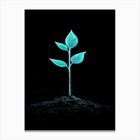 Neon Plant 38 Canvas Print