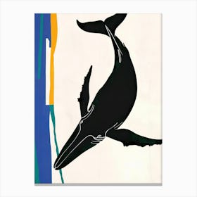 Whale 2 Cut Out Collage Canvas Print