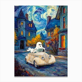 Ghost In A Car 1 Canvas Print