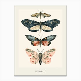 Colourful Insect Illustration Butterfly 11 Poster Canvas Print
