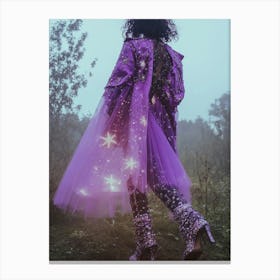 Witch with sparkle clothes Canvas Print