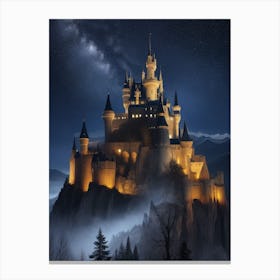 Castle At Night 2 1 Canvas Print