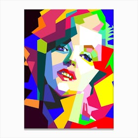 Marilyn Monroe Most Iconic Hollywood Actress Pop Art WPAP Illustration Canvas Print