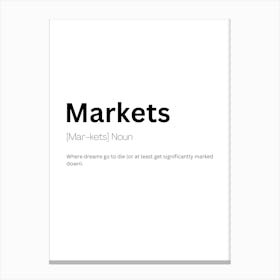 Markets Definition Meaning Canvas Print