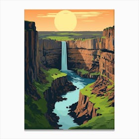 Palouse Falls State Park Retro Park 14 Canvas Print