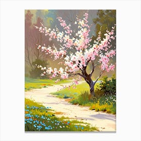 Cherry Blossom Painting Canvas Print