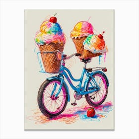 Ice Cream Bike 1 Canvas Print